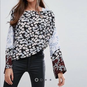 Floral Long-Sleeve Blouse